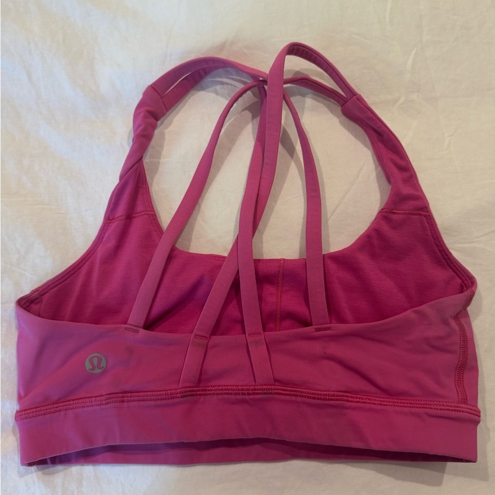 Lululemon Women's Strappy Low-Impact Sports Bra in Fuchsia - Picture 4 of 5